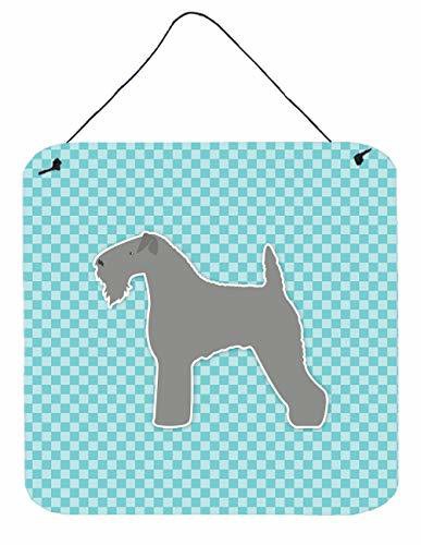 Caroline&#39;s Treasures Bb3692Ds66 Kerry Blue Terrier Checkerboard Blue Wall Or Door Hanging Prints, 6X6, Multicolor