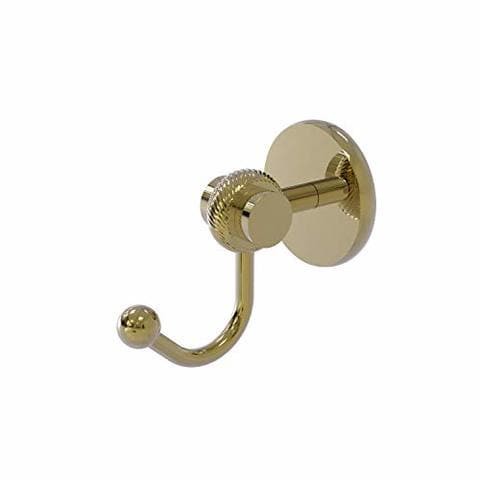 Allied Brass 7220T Satellite Orbit Two Collection Twisted Accents Robe Hook, Unlacquered Brass