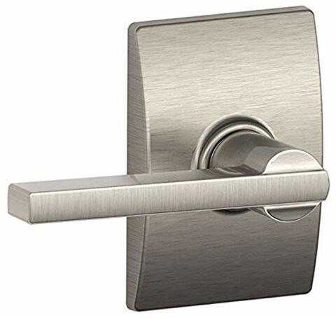 Schlage F10 Lat 619 Cen F10Vlat619Cen Passage Lever, Satin Nickel