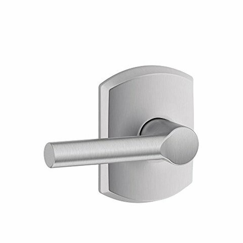 Schlage F10 Brw 626 Grw F10 Brw 626 Grw Greenwich Collection Broadway Hall And Closet Passage Lever, Satin Chrome