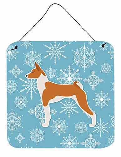 Caroline&#39;s Treasures Bb3574Ds66 Winter Snowflake Basenji Wall Or Door Hanging Prints, 6X6, Multicolor