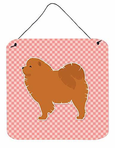 Caroline&#39;s Treasures Bb3651Ds66 Chow Chow Checkerboard Pink Wall Or Door Hanging Prints, 6X6, Multicolor