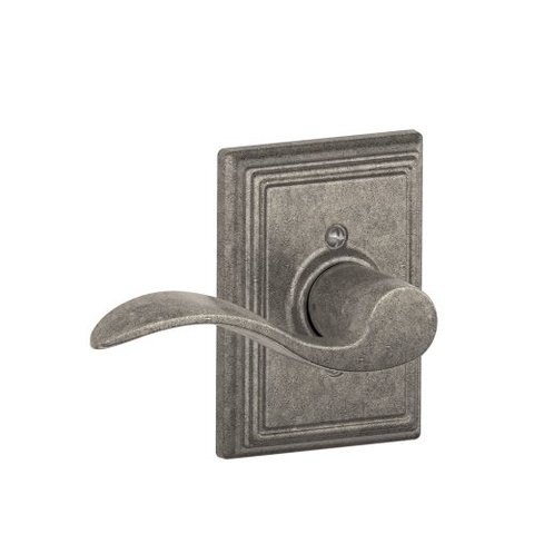 Schlage Accent Lever With Addison Trim Non-Turning Lock In Distressed Nickel - Left Handed