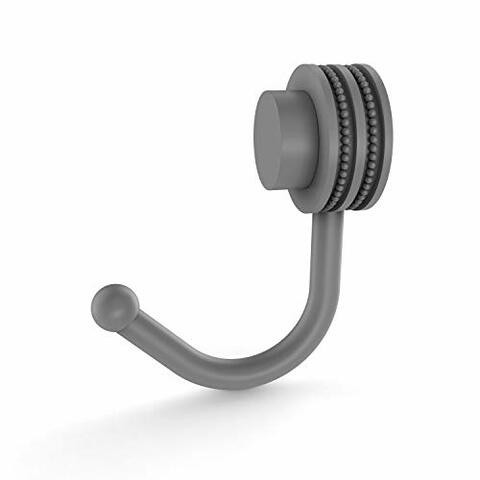 Allied Brass 420D Venus Collection Dotted Accents Robe Hook, Matte Gray