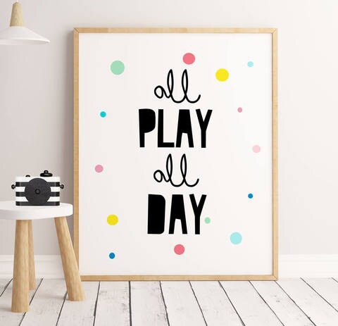 Sweet Pea All Play All Day Wall Art Print