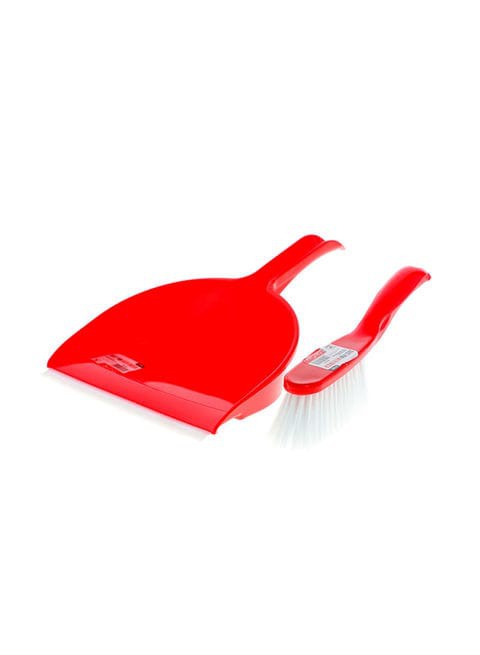 Delcasa Dust Pan With Brush Orange