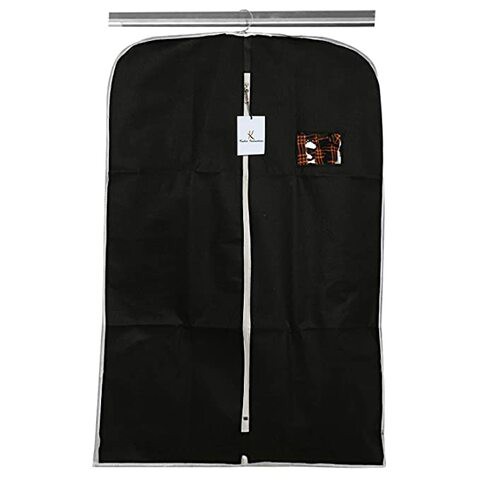 Kuber Industries Non Woven Coat Cover, Black