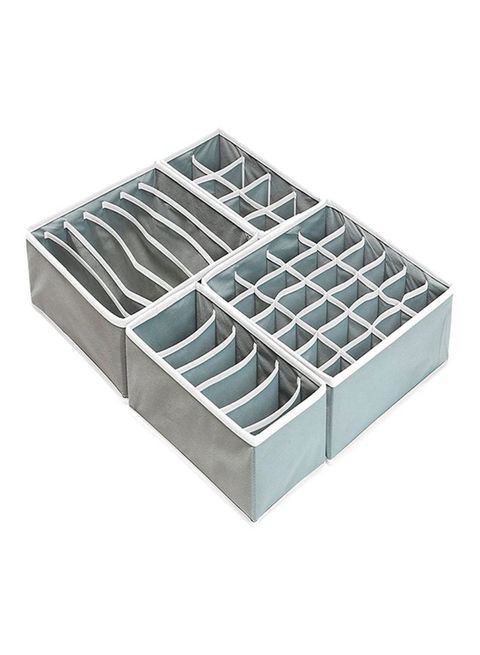 Generic 4-Piece Underwear Organizer Storage Box Set Grey