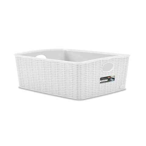 Stefanplast Elegance Basket  L High  White 36X29X13Cm