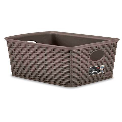 Stefanplast Elegance Basket  M High  Dove Grey 25X19.5X6Cm