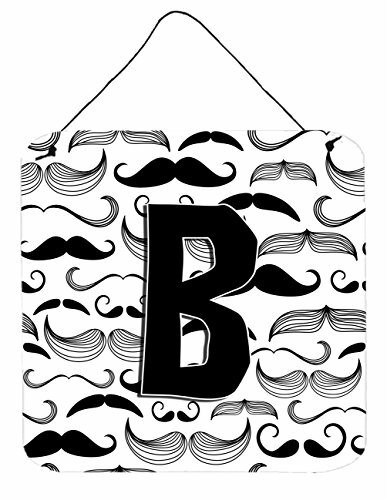 Caroline&#39;s Treasures Cj2009-Bds66 Letter B Moustache Initial Wall Or Door Hanging Prints, 6X6, Multicolor