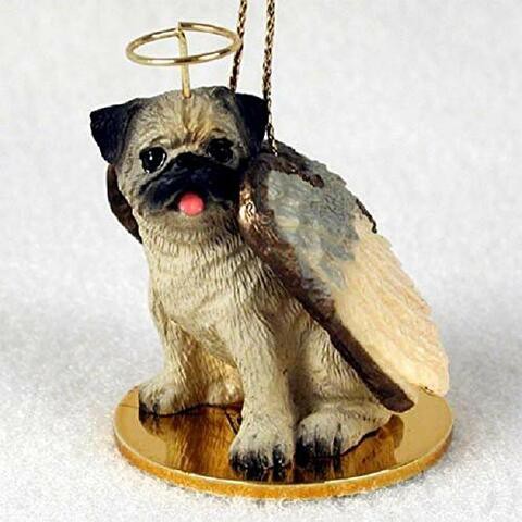 Pug Angel Dog Ornament - Fawn By Conversation Concepts