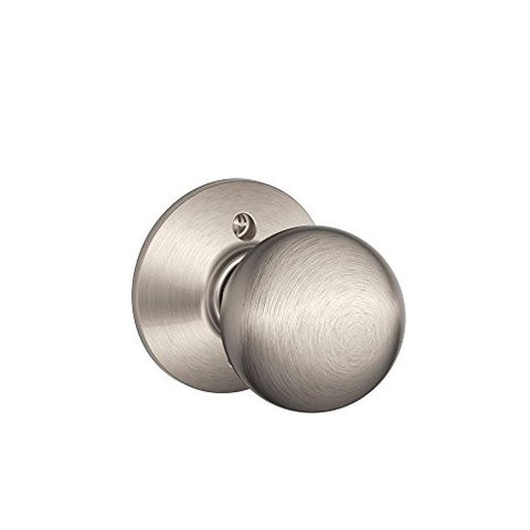 SCHLAGE Orbit Knob Non-Turning Lock, Satin Nickel (F170 Orb 619)