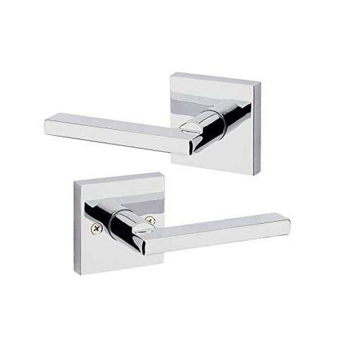 Kwikset 91540-002 Halifax Slim Square Hall/Closet Lever In Polished Chrome