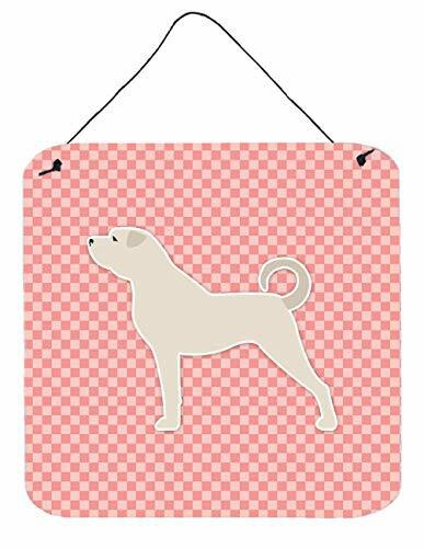 Caroline&#39;s Treasures Bb3677Ds66 Anatolian Shepherd Checkerboard Pink Wall Or Door Hanging Prints, 6X6, Multicolor