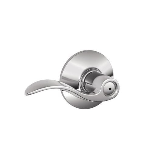 Schlage Accent Lever Bed And Bath Lock In Bright Chrome - F40Acc625