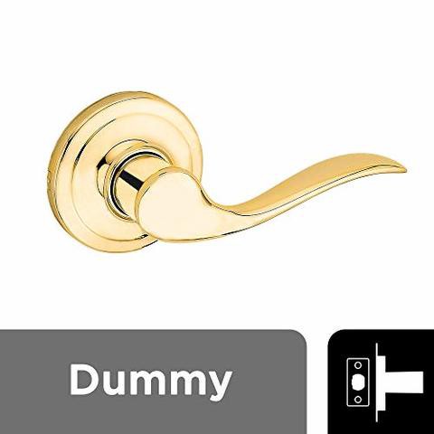 Kwikset Tustin Right-Handed Half-Dummy Lever With Microban Antimicrobial Protection In Polished Brass