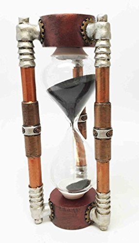 Ebros Gift Past Present And Future Cool Steampunk Gearwork Sandtimer Black Sand Sculpture