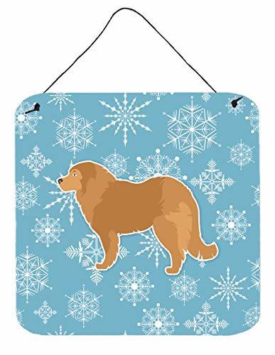 Caroline&#39;s Treasures Bb3525Ds66 Winter Snowflake Caucasian Shepherd Dog Wall Or Door Hanging Prints, 6X6, Multicolor