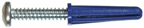 The Hillman Group 41404 Blue Ribbed Plastic Anchors