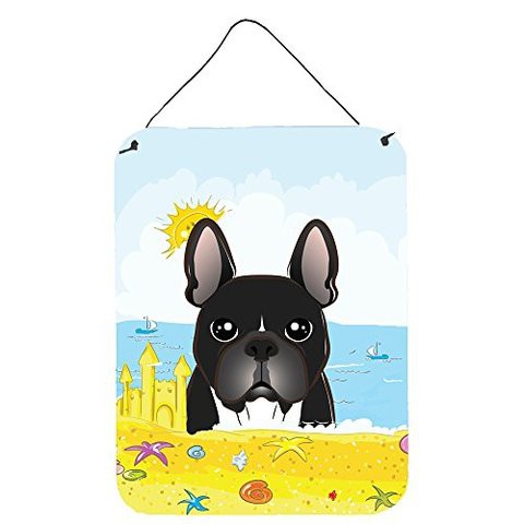 Caroline&#39;s Treasures Bb2095Ds1216 French Bulldog Summer Beach Wall Or Door Hanging Prints, 12X16, Multicolor