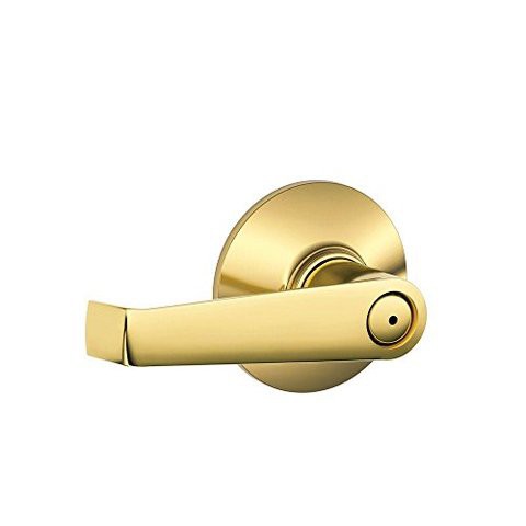 Schlage F40Ela605 Elan Privacy Lever, Bright Brass