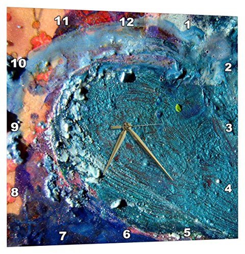 3Drose Abstract Melted Crayons Collage By Angelandspot - Wall Clock, 13 By 13-Inch (Dpp_173538_2)