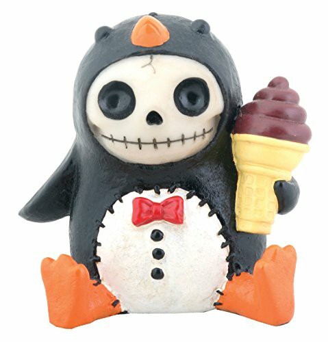 Summit Collection Furrybones Pen Pen Signature Skeleton In Penguin Costume Holding Ice Cream Cone