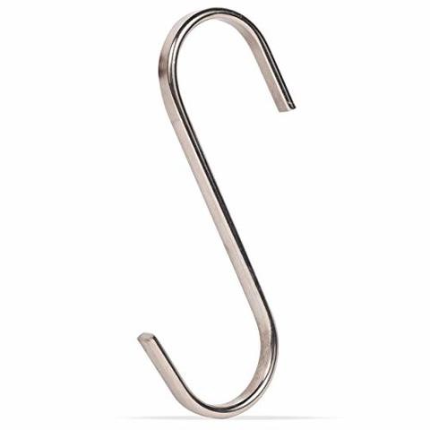 Rack And Hook Wallniture Multipurpose Hanging S Shape Utility Hooks Stainless Steel Chrome Set Of 10