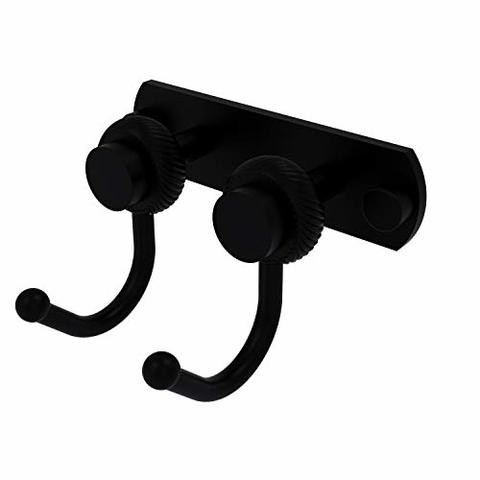 Allied Brass 920T-2 Mercury Collection 2 Position Multi Twisted Accent Decorative Hook, Matte Black