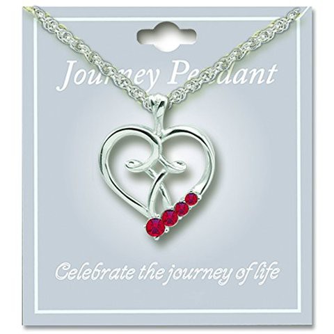 Cathedral Art July Ruby Birthstone Pendant With 18-Inch Silver Chain