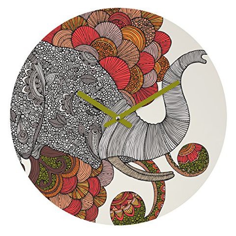 Deny Designs Valentina Ramos, Dreams Of India, Round Clock, Round, 12&quot;