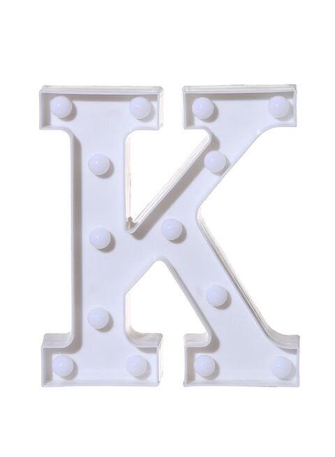 Generic Alphabet Letter K LED Hanging Light White 22X18X4.5centimeter