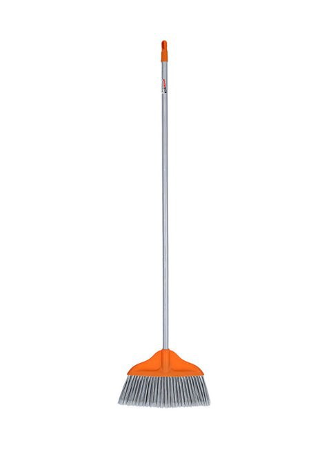 Delcasa Broom With PVC Coated Wooden Handle Orange/Silver