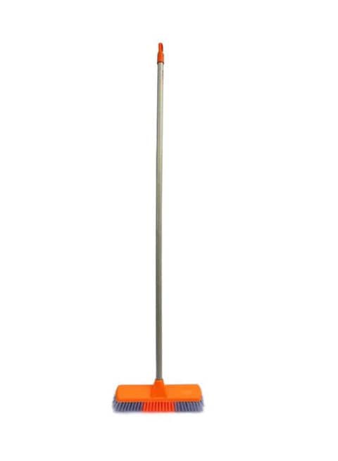 Delcasa Broom With Wooden Handle Orange/Silver