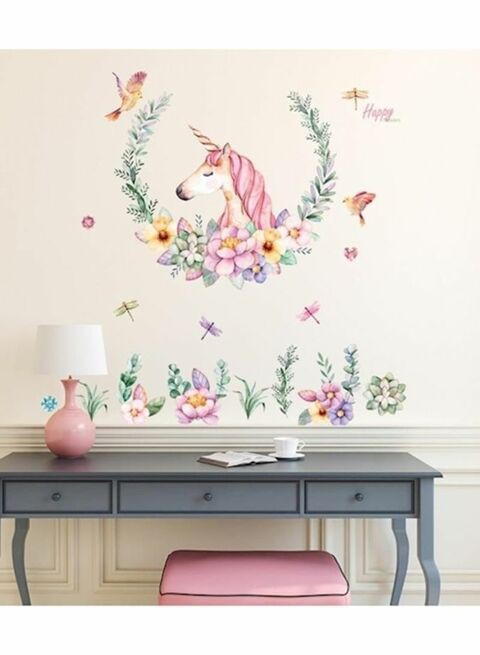 Generic Unicorn Wall Sticker Multicolour 60X90cm