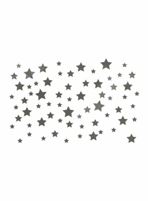 Qiaokai Diy Star Wall Sticker Grey 25X50cm