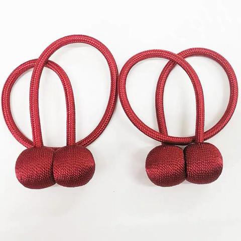 Deals For Less -  2 Pcs Magnetic Tieback, Curtain Holder, Maroon Color