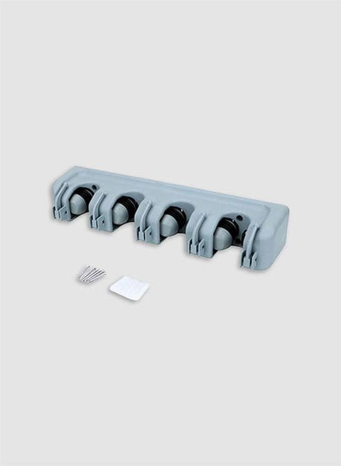 Generic Wall Mounted Mop Organizer White 25X6cm