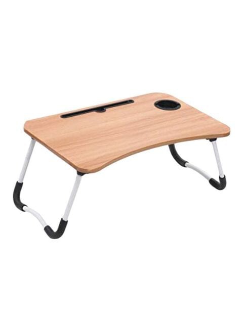 Generic Foldable Laptop Table Brown/White/Black 60x40x28centimeter