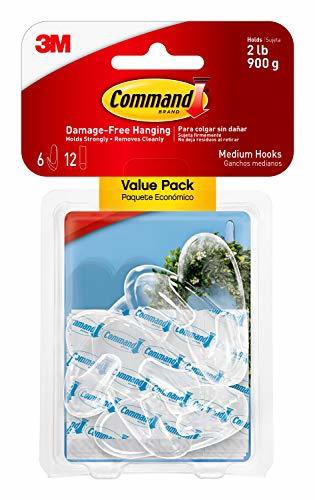 Command Hooks, Medium, Clear, 6-Hooks (17091Clr-6Es)