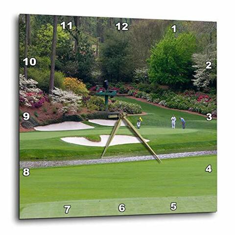 3Drose Dpp_48684_3 Augusta&#39;s Amen Corner Golf Course Where Dreams Are Made And Lost Wall Clock, 15 By 15-Inch