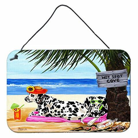 Caroline&#39;s Treasures Amb1342Ds812 Hot Spot Cove Beach Dalmatian Wall Or Door Hanging Prints, 8X12, Multicolor