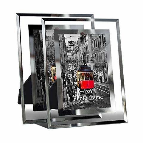 Giftgarden Modern Glass Picture Frame 4X6 Friends Gifts For 4 By 6 Photo Display 2 Pcs