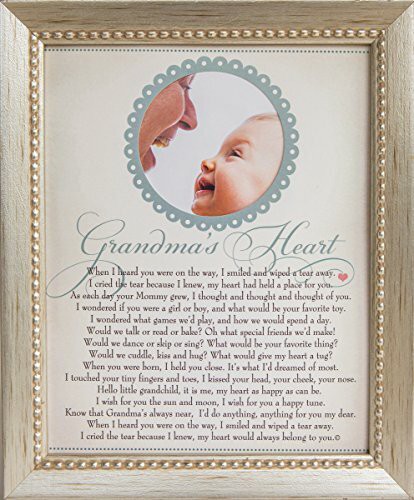 The Grandparent Gift Co. The Grandparent Gift Heart Collection 8X10 Picture Frame, Grandma&#39;s Heart Poem