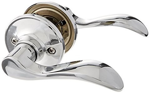 SCHLAGE J Series Seville Passage Door Lever Finish: Bright Chrome