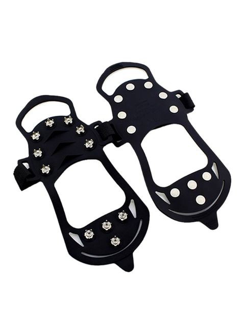 Generic 11 Teeth Stainless Steel Crampons Foot Shoe Cover - L L