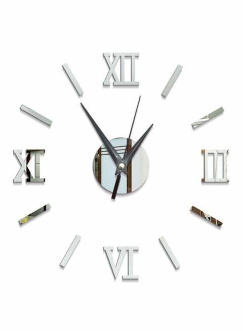 Sharpdo Artistic Wall Clock Sticker Silver 25X25cm