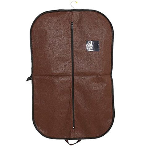 Kuber Industries Emboss Non-Woven Foldable Blazer Cover, Brown (CTKTC1850)