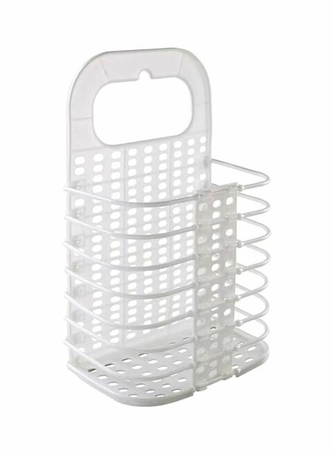 Plastic Hanging Storage Basket White 27x16.5x46centimeter